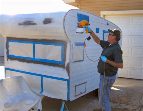 painting a metal house trailer|how to paint trailer exterior.